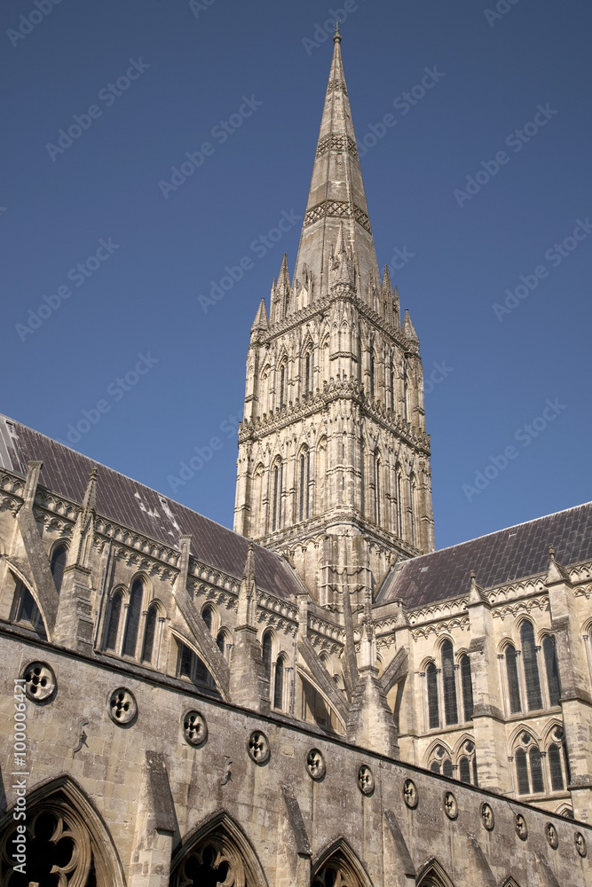 Salisbury Cathedral Tower, Salisbury, England, UK