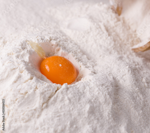 flour and yolk, backing background