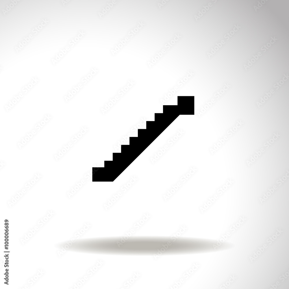 Stairs. Up.Vector icon.