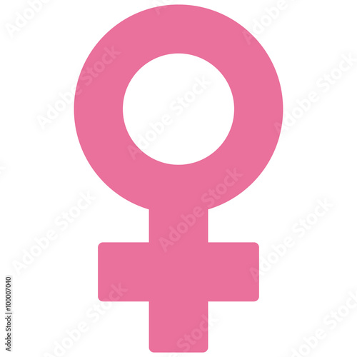 vector woman pink  symbol isolated on white