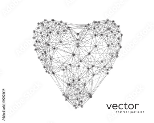 Abstract vector illustration of heart on white background
