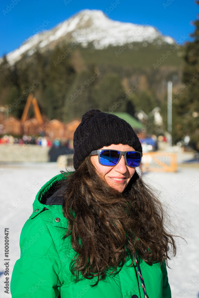 Happy smiling woman in sunglasses Happy smiling woman in sunglasses