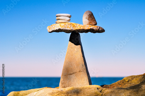 Well-balanced of stones photo