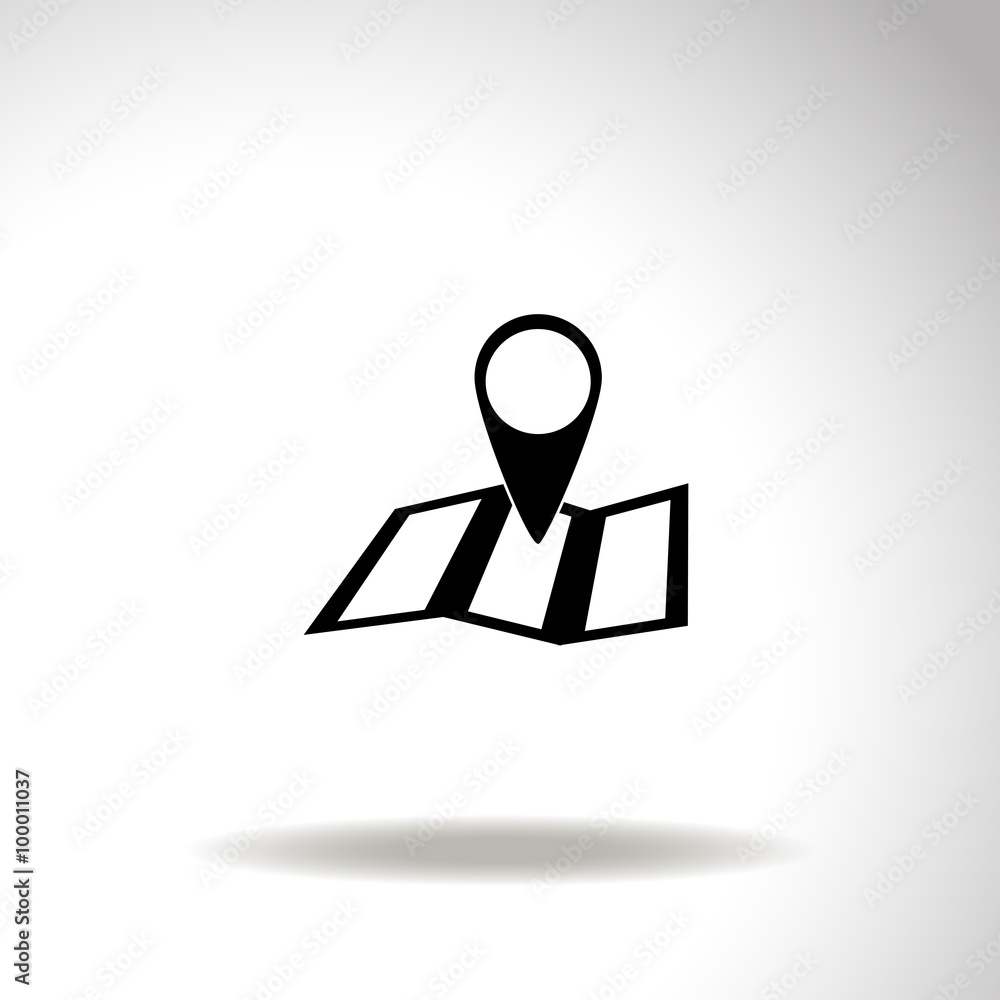 Pin on the map vector icon. Pin on the map vector icon.