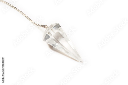 White crystal pendulum
