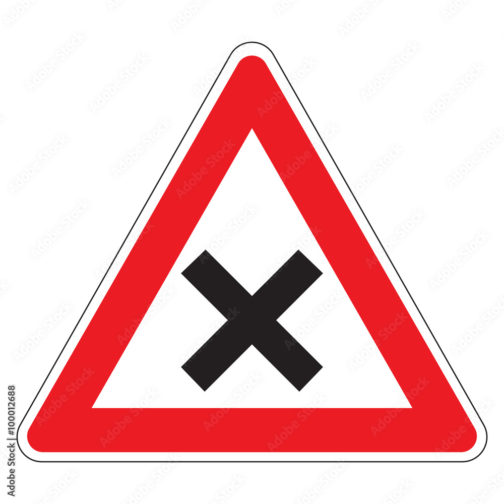 Fototapeta premium uncontrolled junction sign