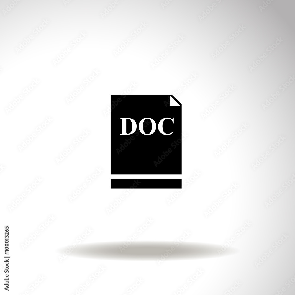 Doc file icon vector. Doc file icon vector.