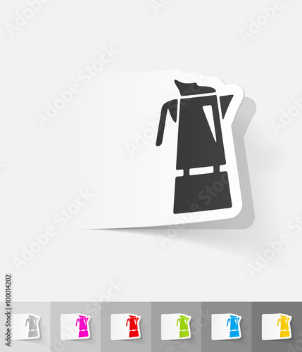 realistic design element. coffee pot