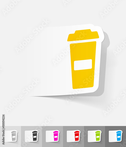 realistic design element. cup of coffee