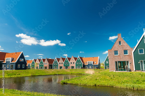 Classic homes of Volendam, Netherlands photo
