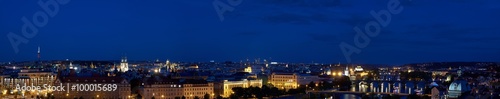 Prague evening panorama