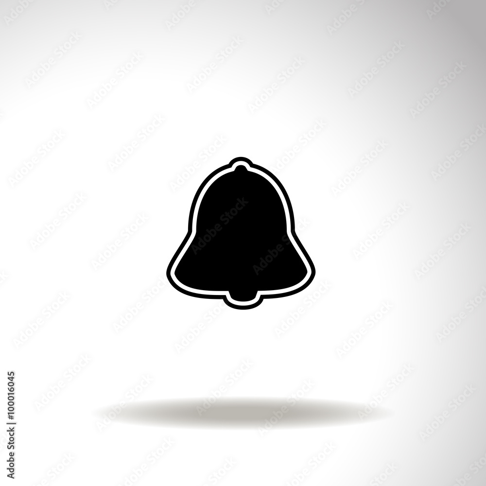 Ringing bell vector icon. Ringing bell vector icon.