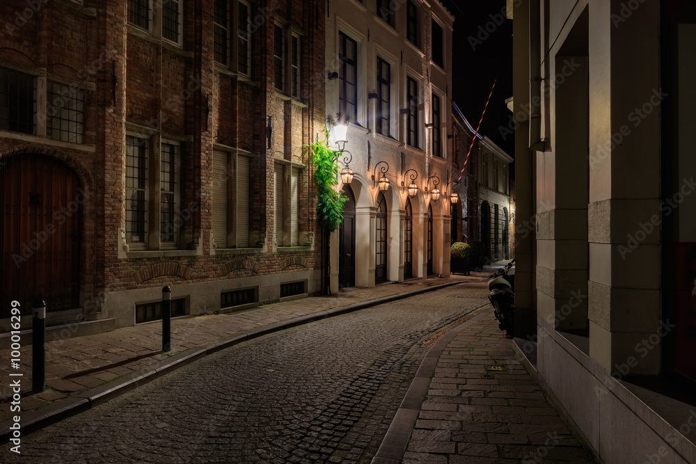 Night view of Bruges 