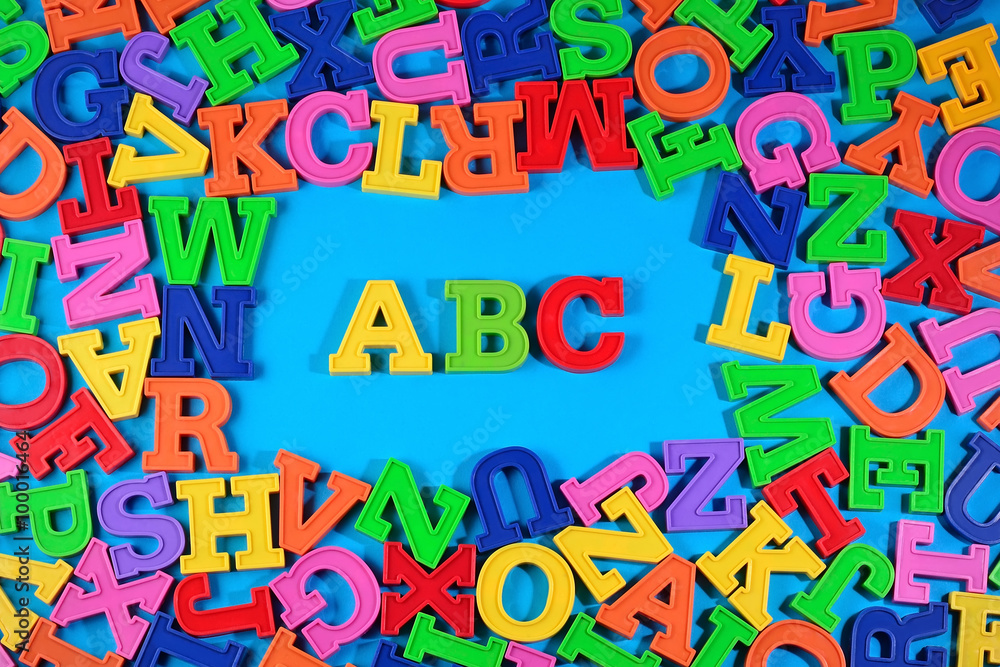 Plastic colored alphabet letters ABC Plastic colored alphabet letters ABC