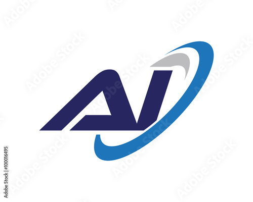 AI Letter Swoosh Icon Logo