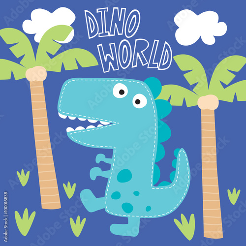 dino world vector illustration