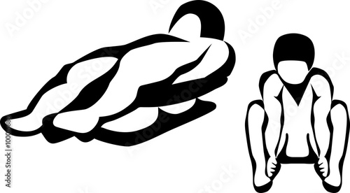 luge - stylized illustration