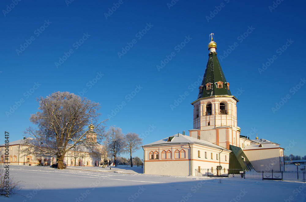 VALDAI, RUSSIA - January, 2016: Iversky monastery in Valdai, Nov