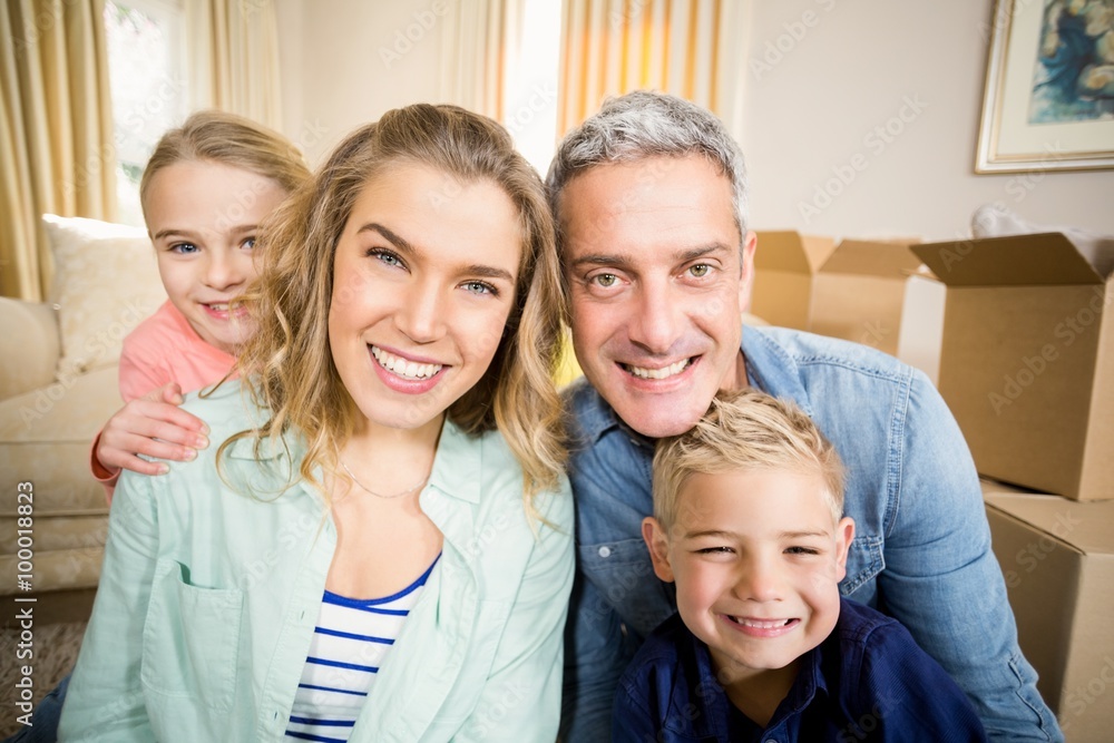 Happy family smiling Happy family smiling