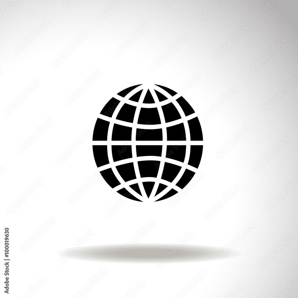 Pictograph of globe vector icon. Pictograph of globe vector icon.