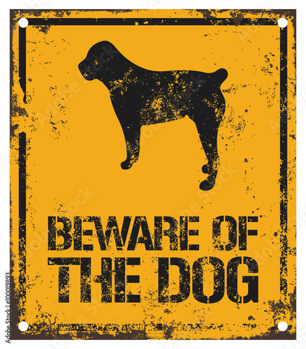 beware of dog sign