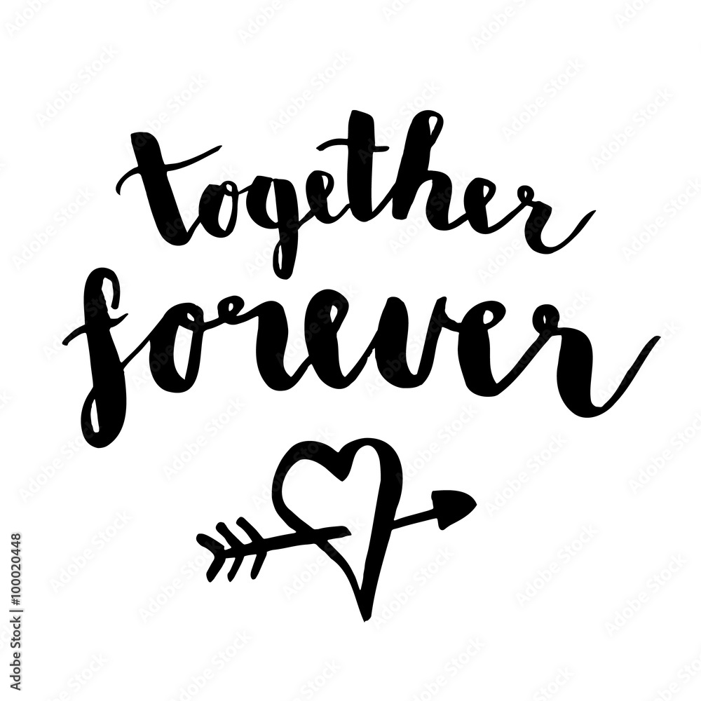 Valentine or wedding hand drawing poster