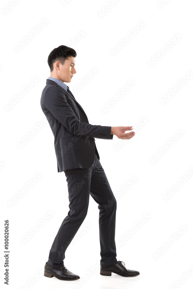 Holding pose of Asian business man Holding pose of Asian business man