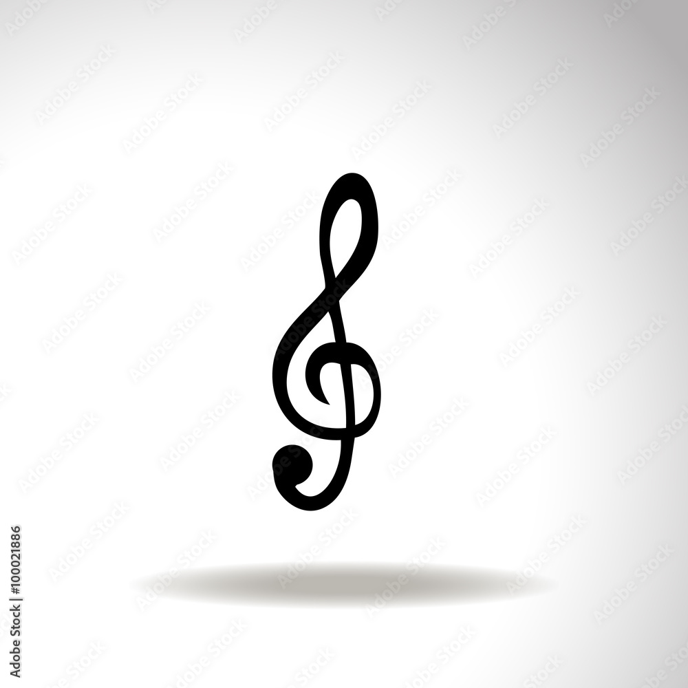 Illustration of clef isolated. Vector icon. Illustration of clef isolated. Vector icon.