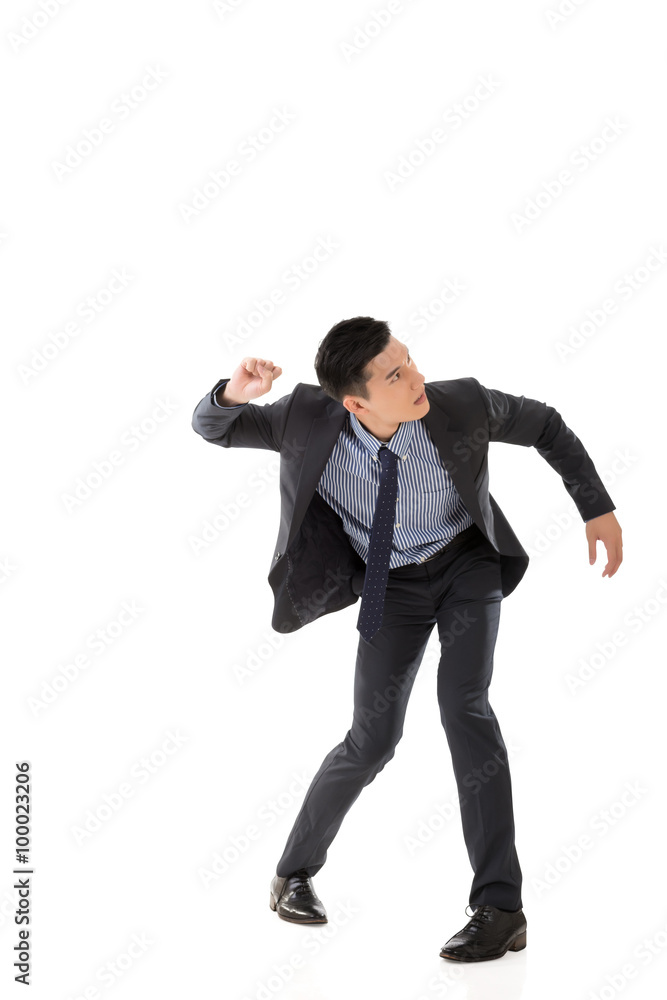 Struggle pose of Asian business man Struggle pose of Asian business man