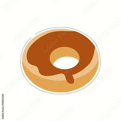 Chocolate Doughnut vector illustration