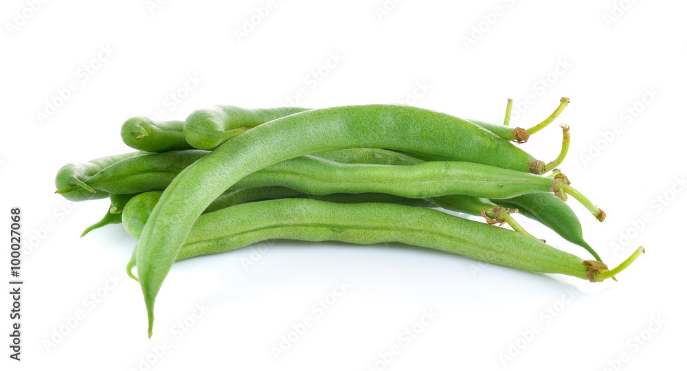 Green beans isolated on a white background Green beans isolated on a white background