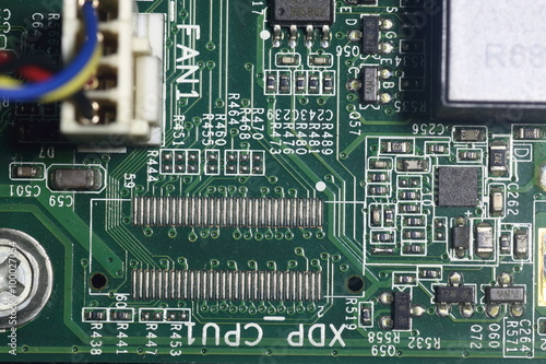 Close-up of a Computer Motherboard
