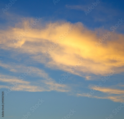 the sunrise in colored sky white soft clouds and abstract backg