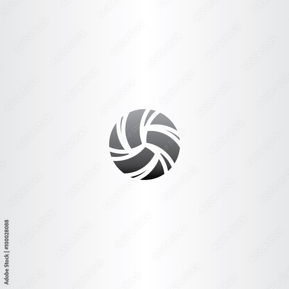 Fototapeta premium black volleyball icon design