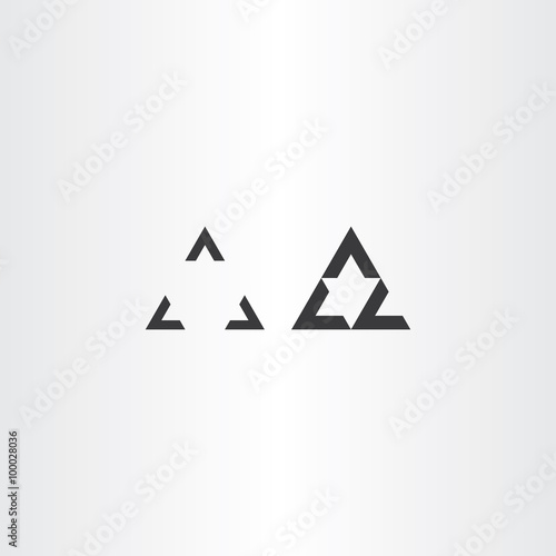 black oprical illusion triangle vector design