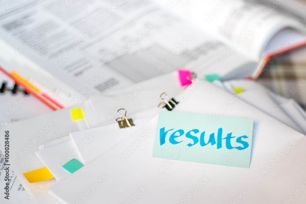 Results; Stack of Documents with Large Amount of Analytic Materi Results; Stack of Documents with Large Amount of Analytic Materi