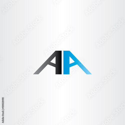 double letter a vector aa logo icon