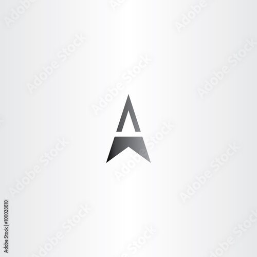 Free Download letter a arrow black vector symbol - GFXLoad