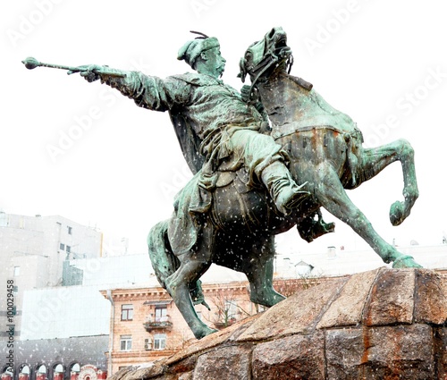 Kiev, Ukraine. Monument to Bogdan Khmelnitsky