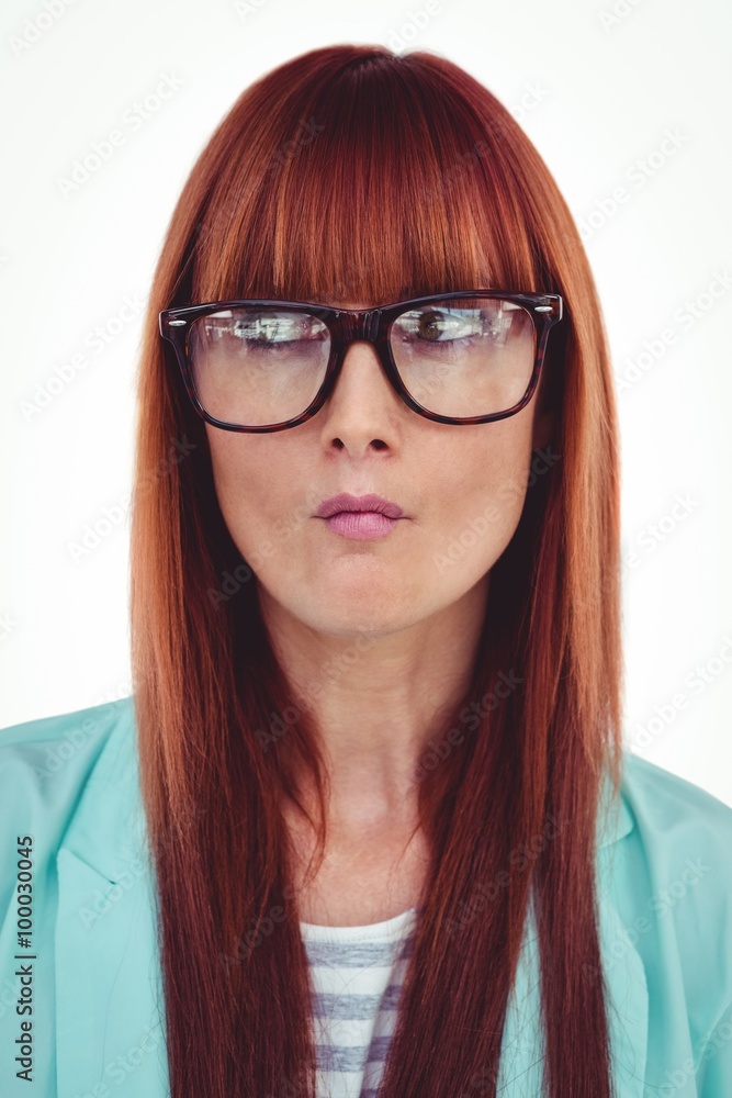 Portrait of a perplexed hipster woman Portrait of a perplexed hipster woman