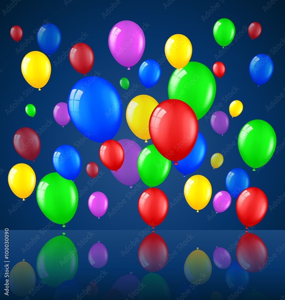 Birthday background with balloons Birthday background with balloons
