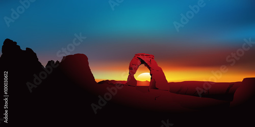Leinwand Poster Paysage Sandstone Arch