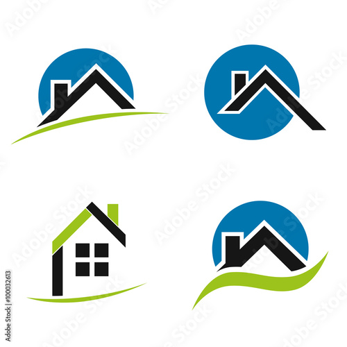 House logo set, real estate logo collection