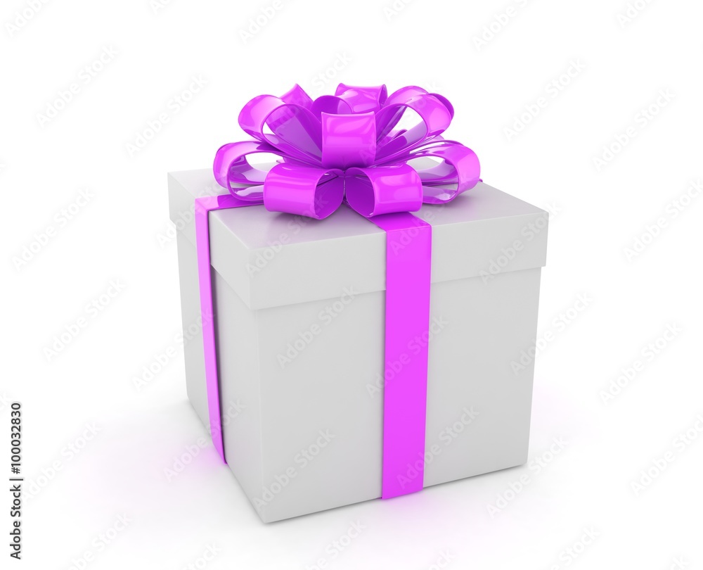 gift box with bows isolated on white gift box with bows isolated on white
