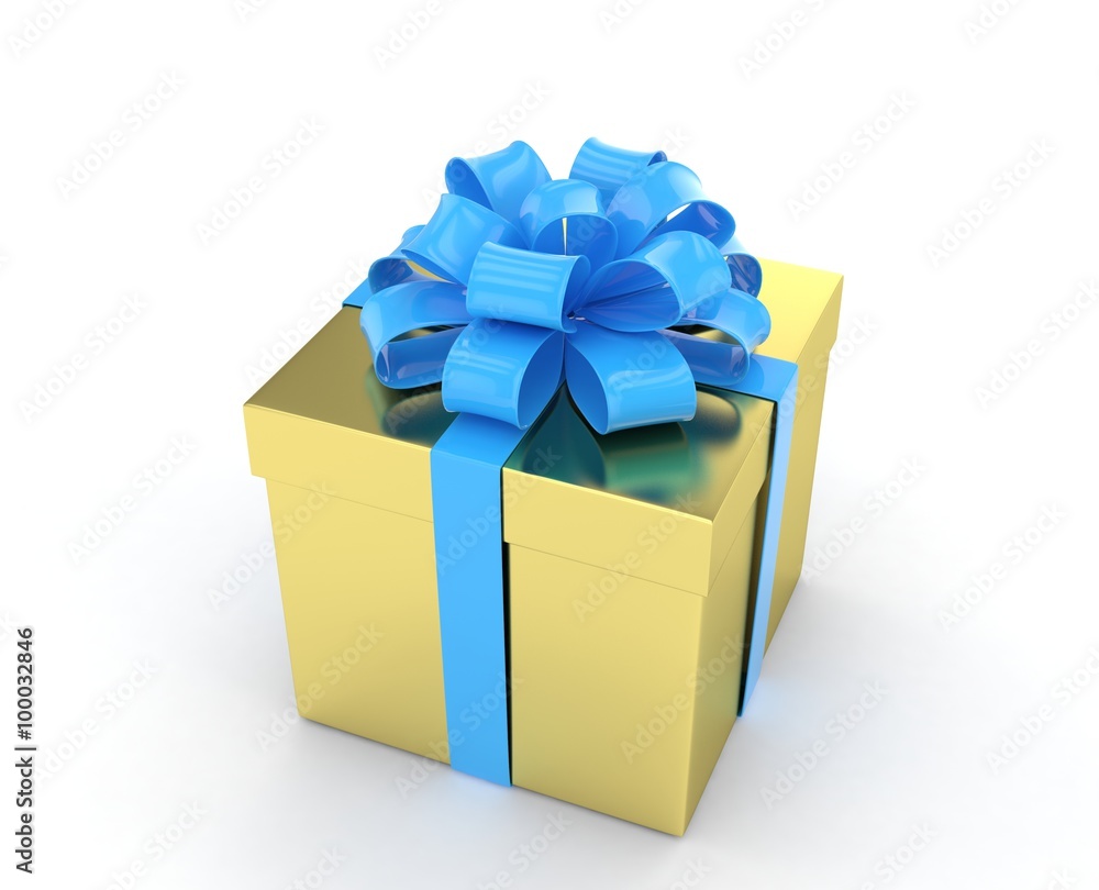 Obraz premium gift box with bows isolated on white