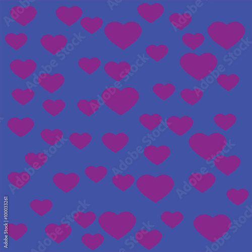 Red Heart with blue background