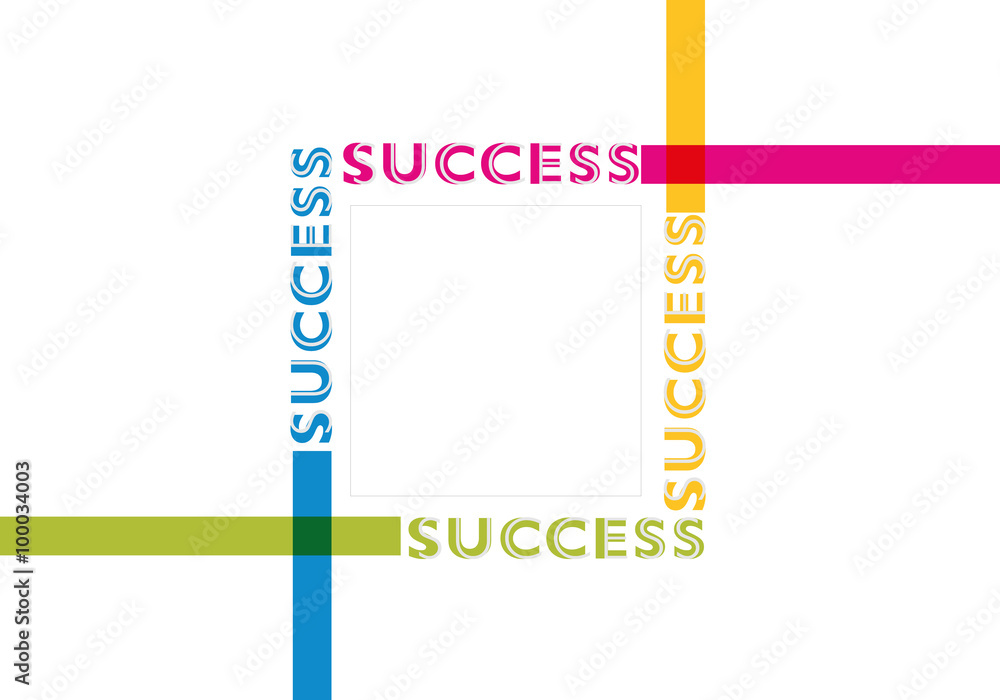 success frame typography