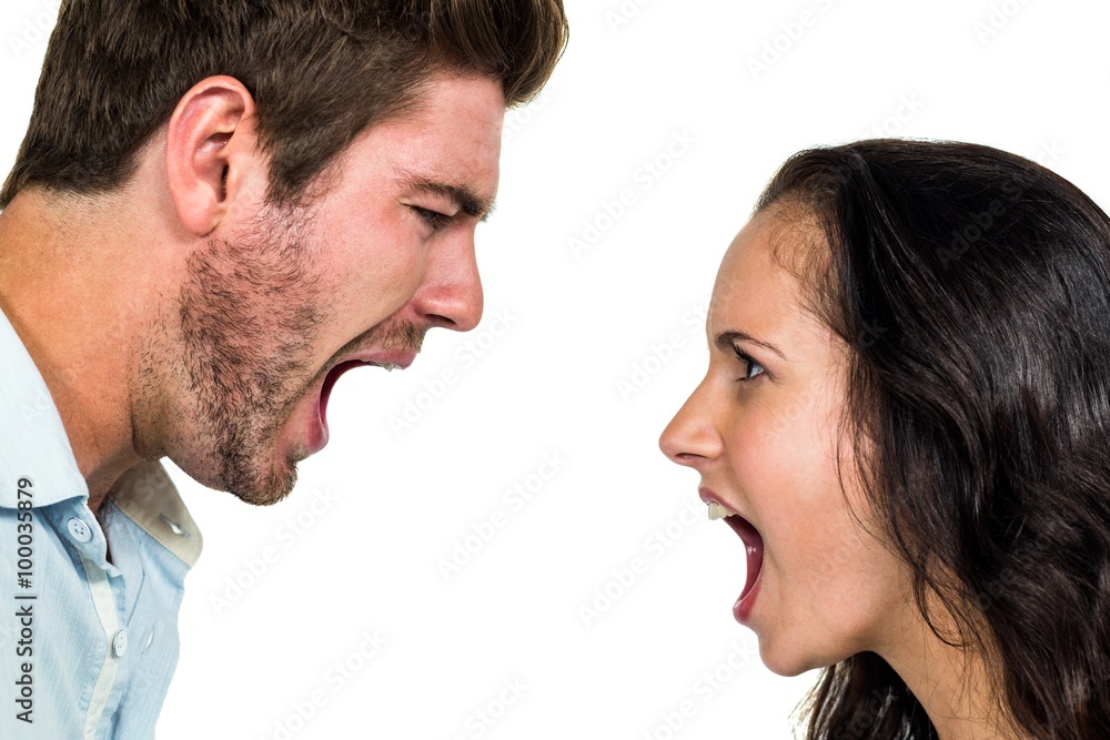 Couple screaming and having argument Couple screaming and having argument