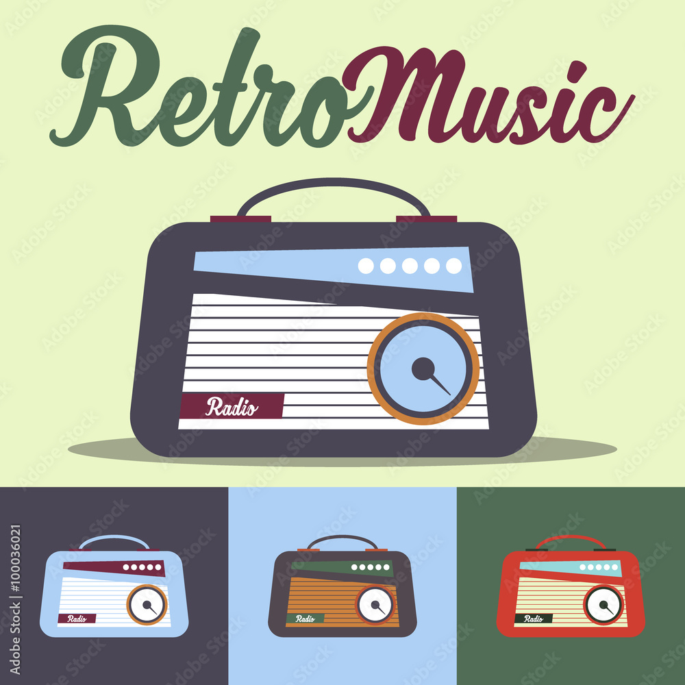 Retro Radio Icons Retro Radio Icons