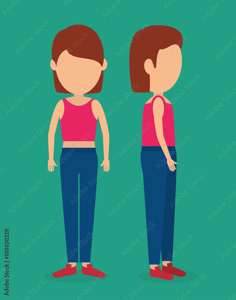 Obraz premium Woman body avatar 